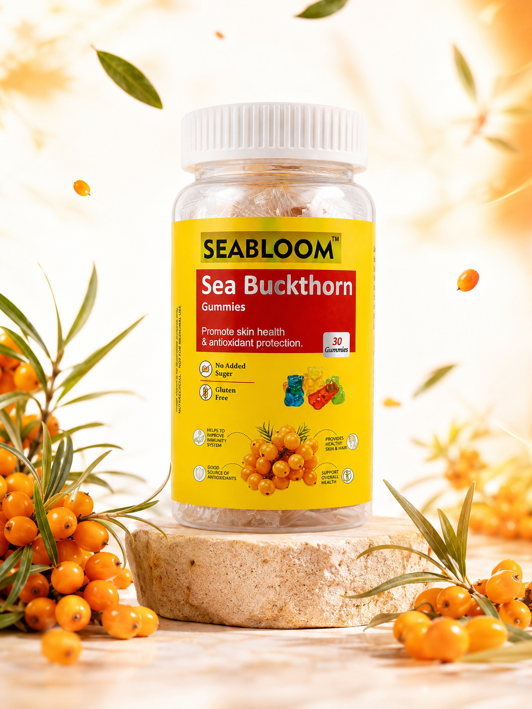 Sea Buckthorn Gummies | Skin Glow & Immunity Support
