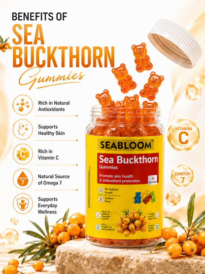 Sea Buckthorn Gummies | Skin Glow & Immunity Support